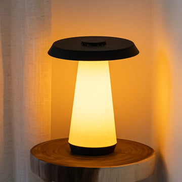 Bruno 12.25" Mid-Century Minimalist Plant-Based PLA 3D Printed Dimmable LED Table Lamp - JONATHAN Y